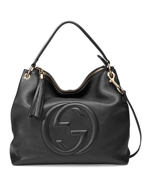 gucci hobo bag soho large black|authentic gucci hobo bag.